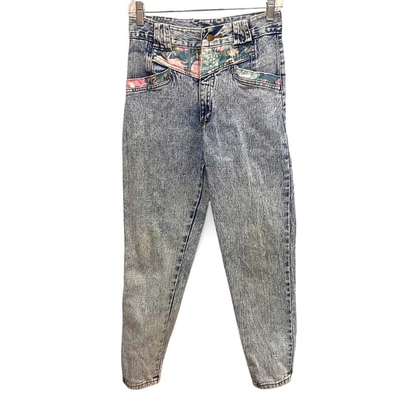 Watch L.A. Denim - Vintage Watch L.A. High Waisted Acid Washed Tapered “Mom” Jeans size 11/12
